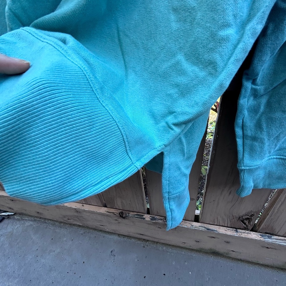 🎉NWT🎉 Time and Tru Aqua Relaxed Crewneck Sweatshirt - Picture 6 of 14